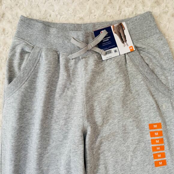 Champion Womens French Terry Heather Gray Sweatpants Cotton Joggers Medium NEW - Picture 12 of 14